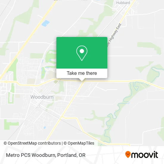 Metro PCS Woodburn map