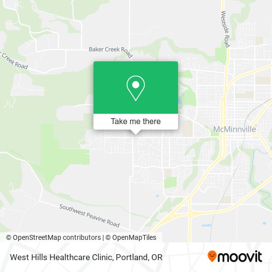 West Hills Healthcare Clinic map