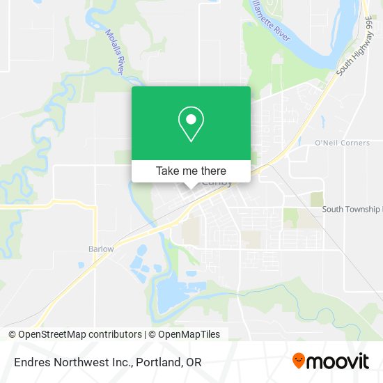 Endres Northwest Inc. map