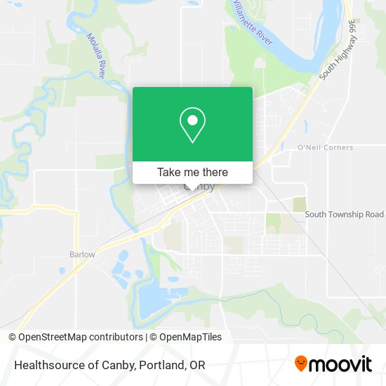 Healthsource of Canby map