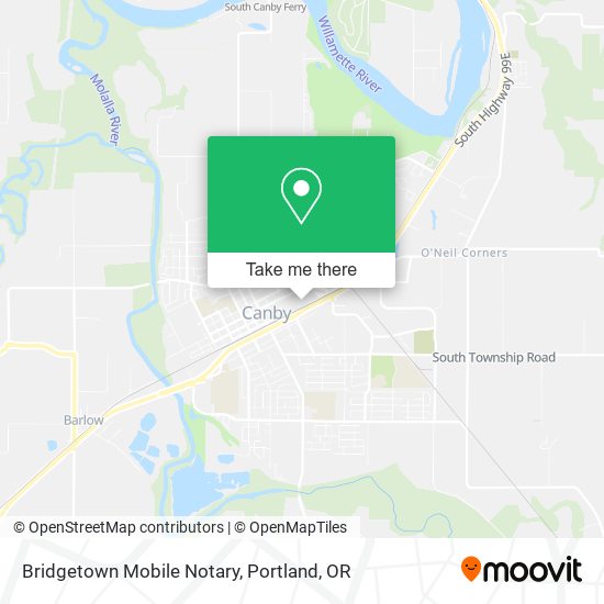 Bridgetown Mobile Notary map