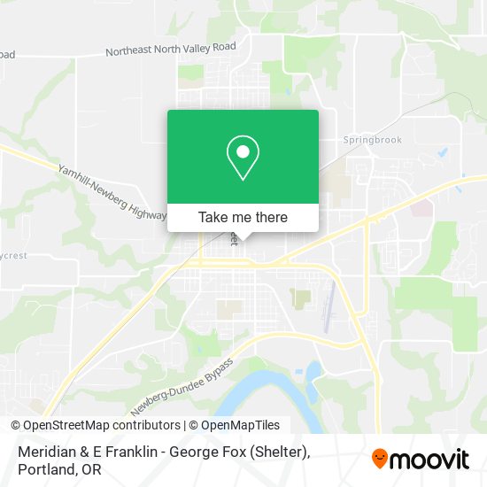 Meridian & E Franklin - George Fox (Shelter) map