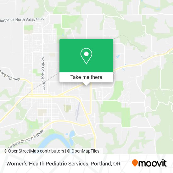 Women's Health Pediatric Services map