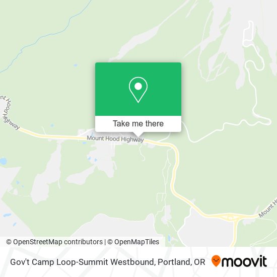 Gov't Camp Loop-Summit Westbound map