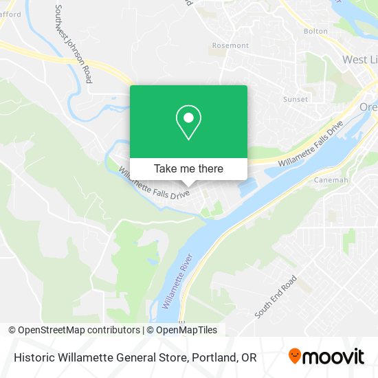 Historic Willamette General Store map