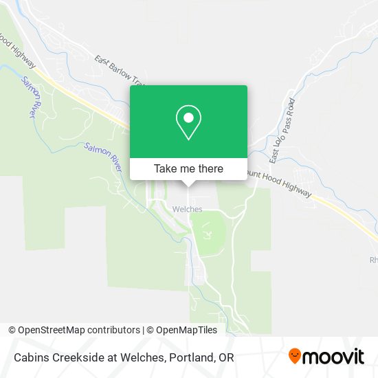 Cabins Creekside at Welches map