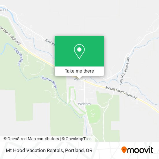 Mapa de Mt Hood Vacation Rentals