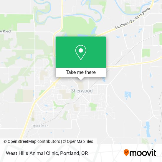 West Hills Animal Clinic map