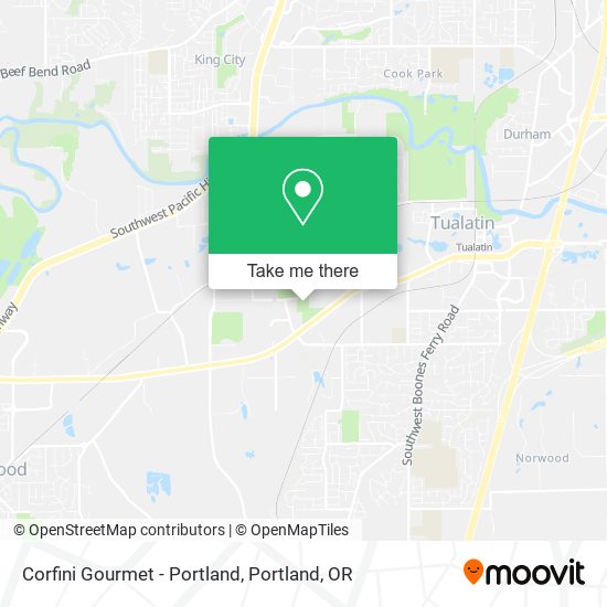Corfini Gourmet - Portland map