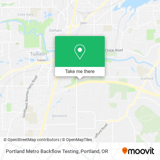 Portland Metro Backflow Testing map