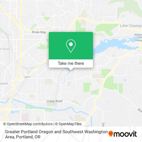 Greater Portland Oregon and Southwest Washington Area map