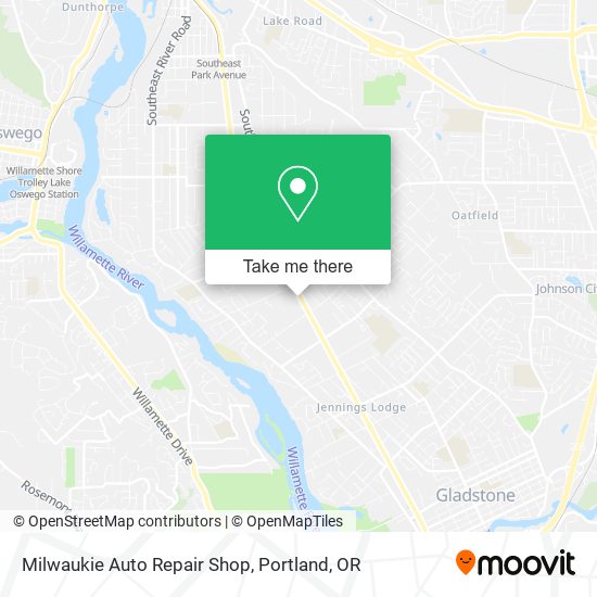 Milwaukie Auto Repair Shop map