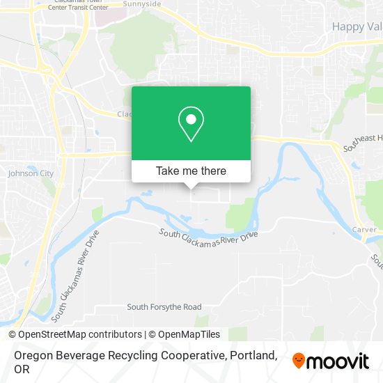 Oregon Beverage Recycling Cooperative map