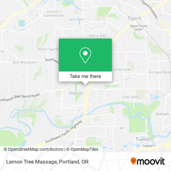 Lemon Tree Massage map