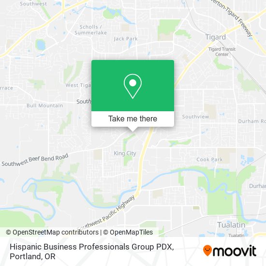 Mapa de Hispanic Business Professionals Group PDX