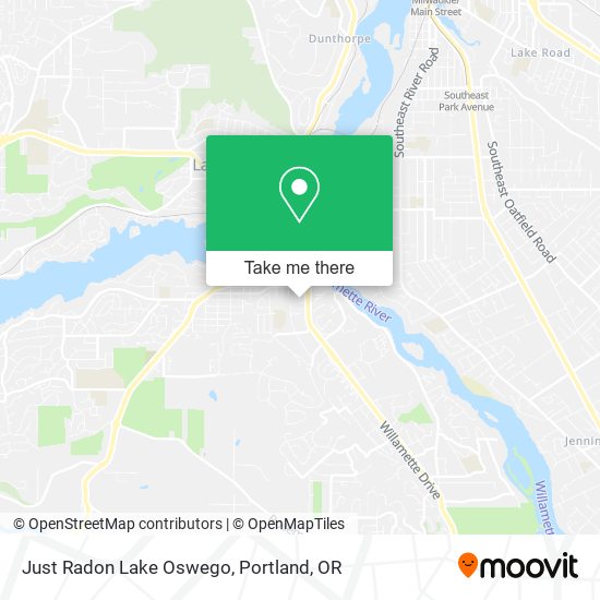 Just Radon Lake Oswego map