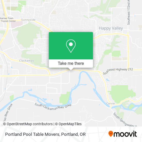 Portland Pool Table Movers map