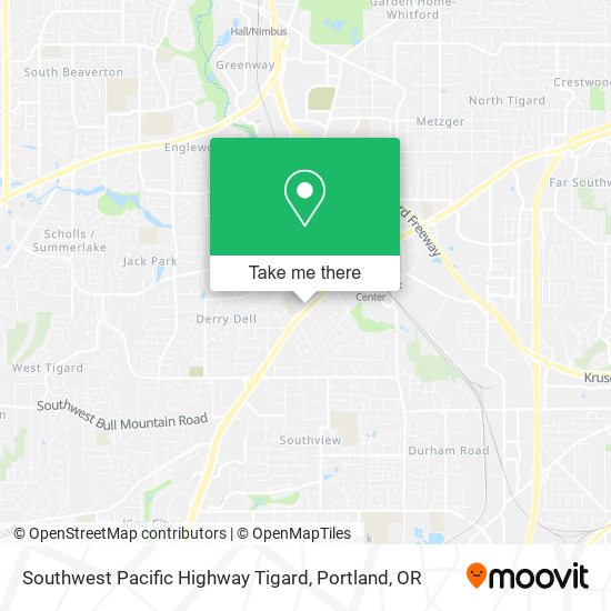 Mapa de Southwest Pacific Highway Tigard