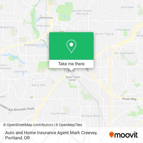 Auto and Home Insurance Agent Mark Creevey map