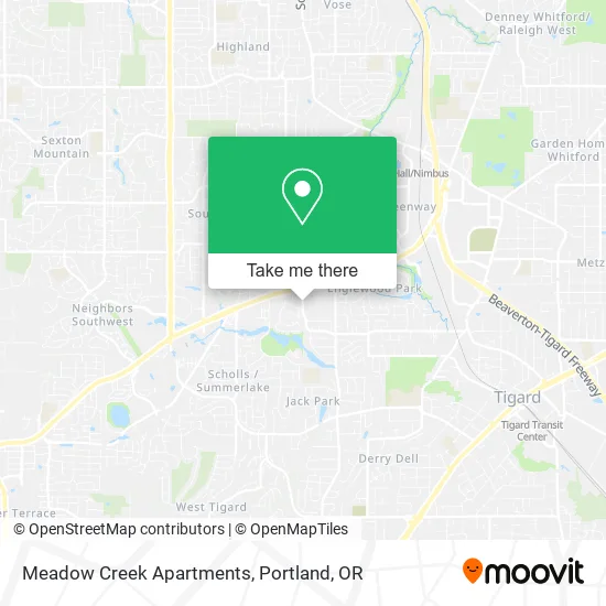 Mapa de Meadow Creek Apartments