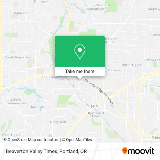 Beaverton Valley Times map