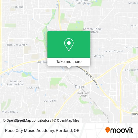 Rose City Music Academy map