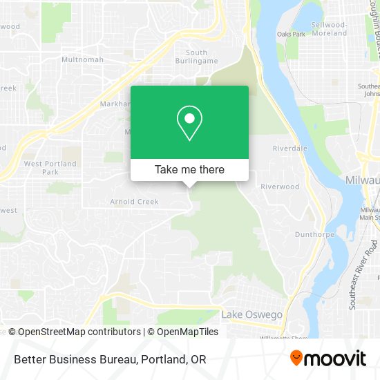 Mapa de Better Business Bureau