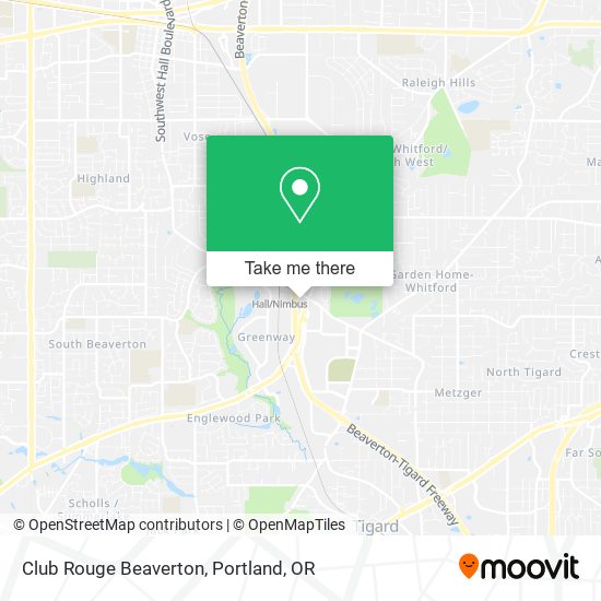 Mapa de Club Rouge Beaverton