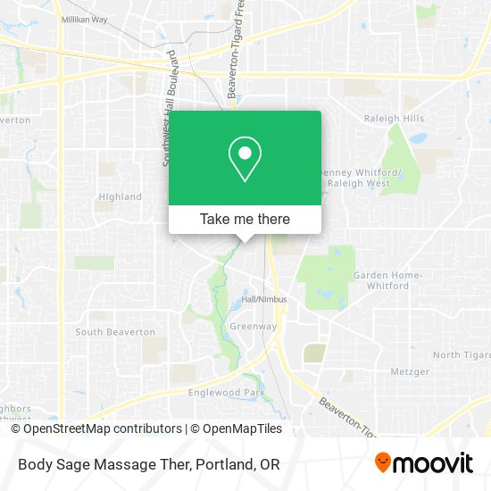 Mapa de Body Sage Massage Ther