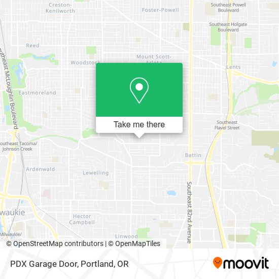 Mapa de PDX Garage Door