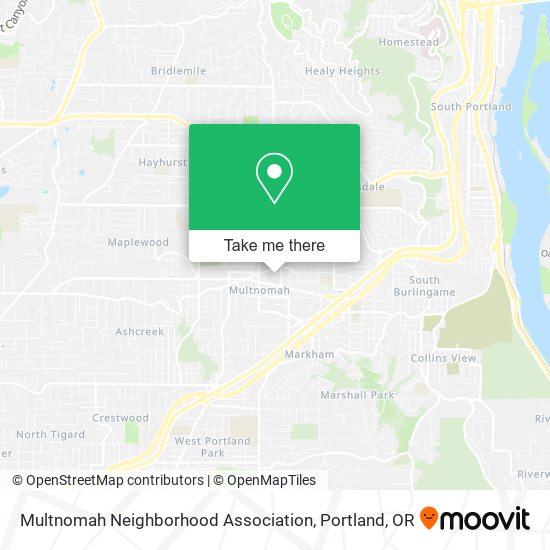 Multnomah Neighborhood Association map