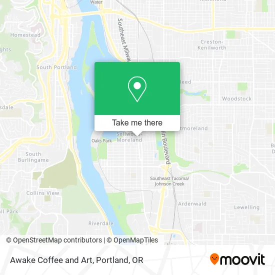 Awake Coffee and Art map