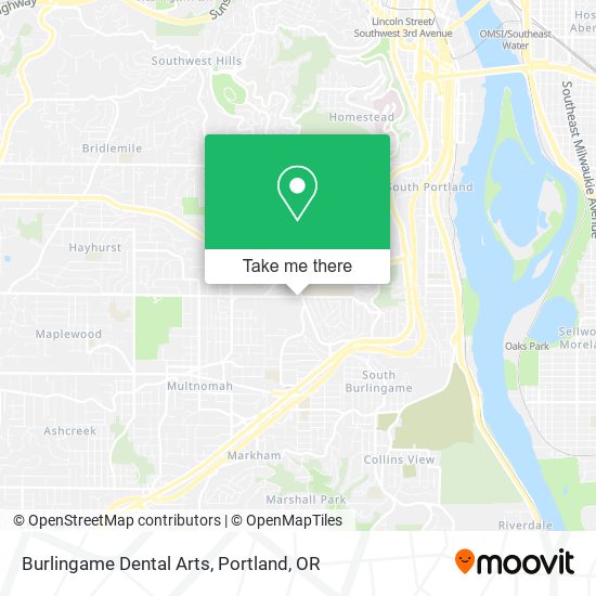 Burlingame Dental Arts map