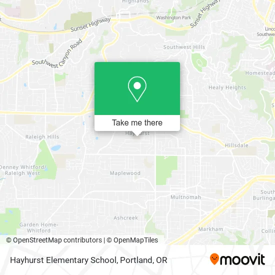 Mapa de Hayhurst Elementary School