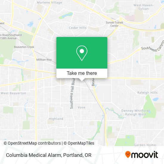 Mapa de Columbia Medical Alarm