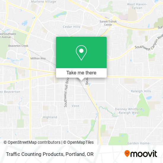 Traffic Counting Products map