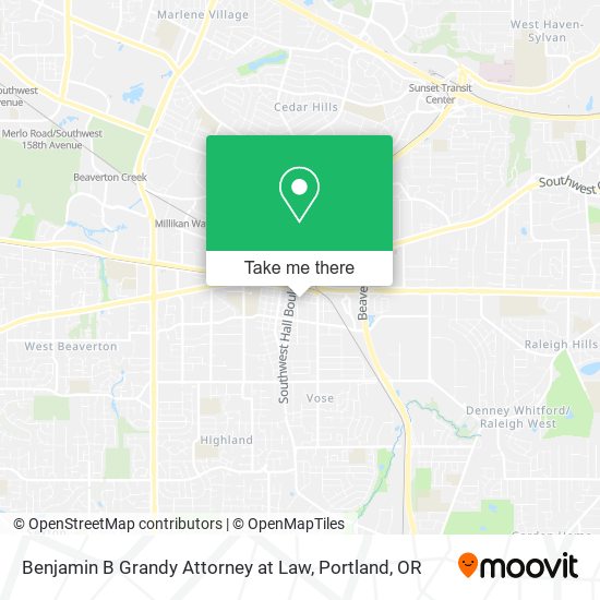 Benjamin B Grandy Attorney at Law map