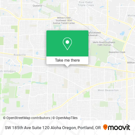 SW 185th Ave Suite 120 Aloha Oregon map
