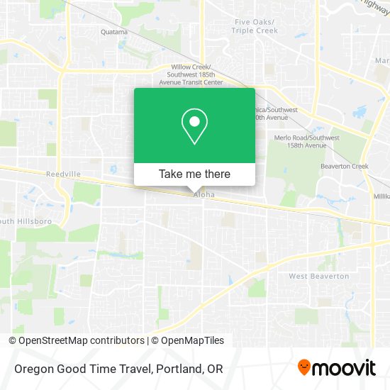 Oregon Good Time Travel map