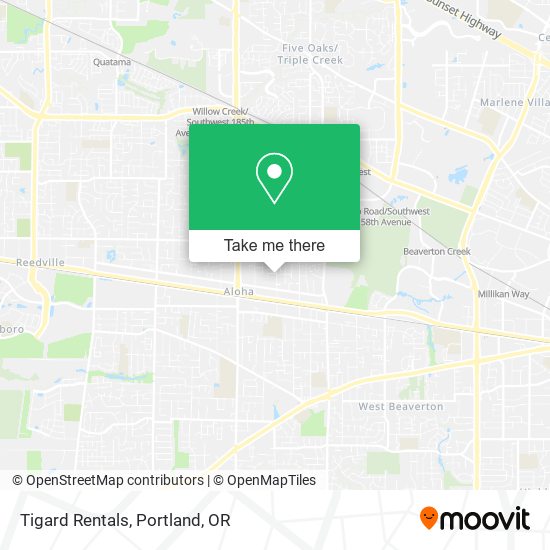 Tigard Rentals map