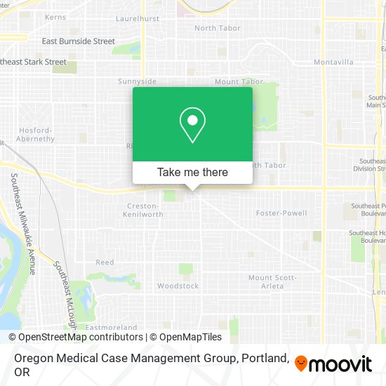 Mapa de Oregon Medical Case Management Group