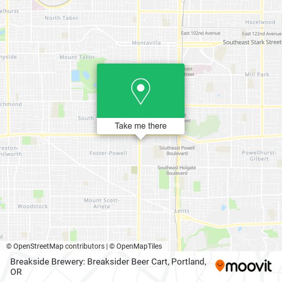 Breakside Brewery: Breaksider Beer Cart map