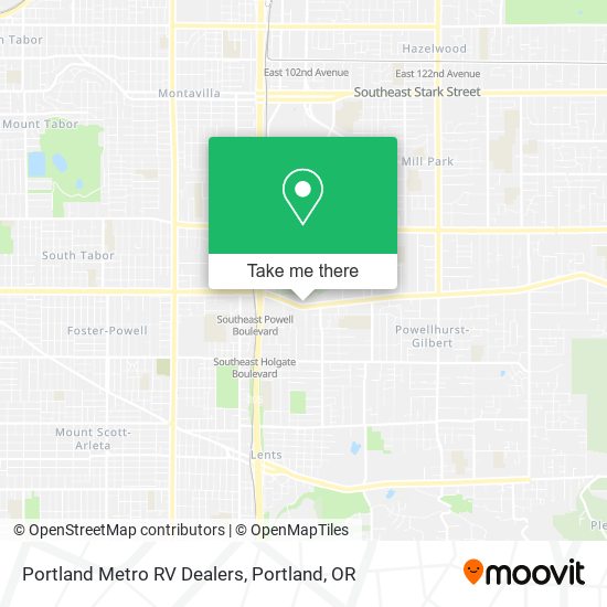 Portland Metro RV Dealers map