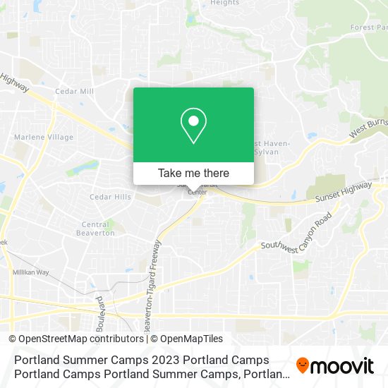 Mapa de Portland Summer Camps 2023 Portland Camps Portland Camps Portland Summer Camps