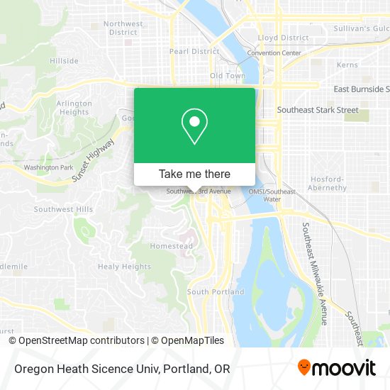 Oregon Heath Sicence Univ map