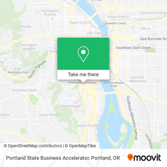 Mapa de Portland State Business Accelerator