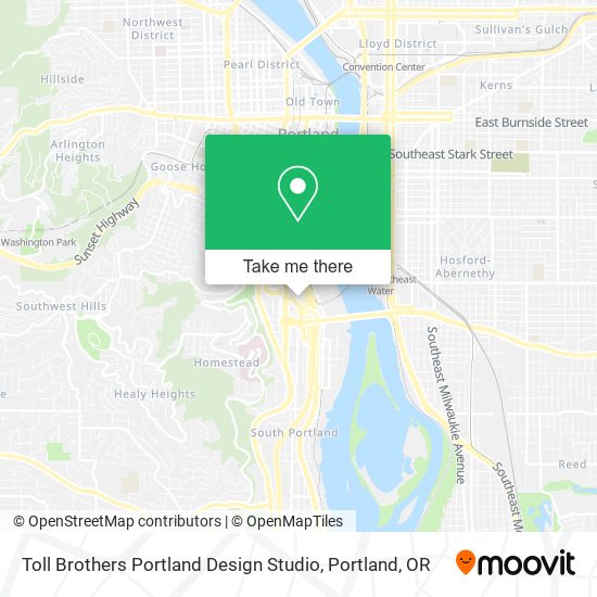 Toll Brothers Portland Design Studio map