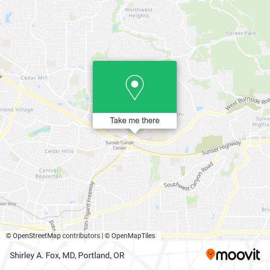 Mapa de Shirley A. Fox, MD