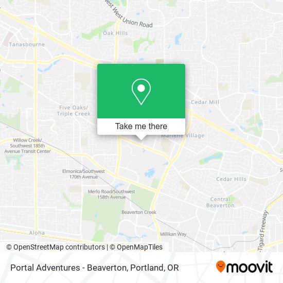 Mapa de Portal Adventures - Beaverton