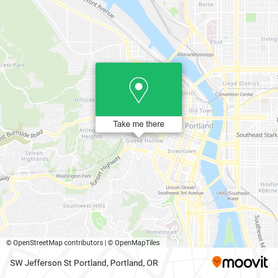Mapa de SW Jefferson St Portland
